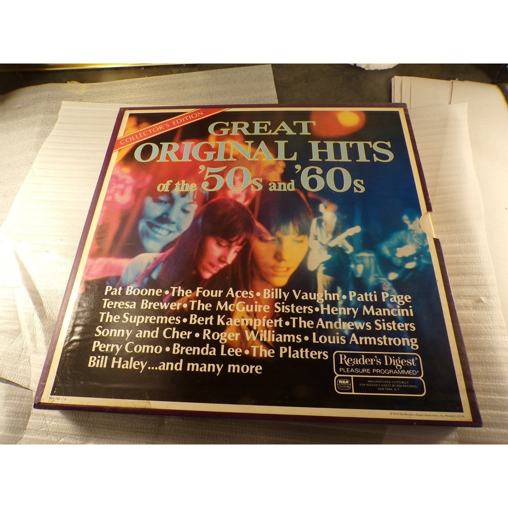 Great Original Hits of the 50s and 60s Reader's Digest RCA Vinyl Box Set RDA 182